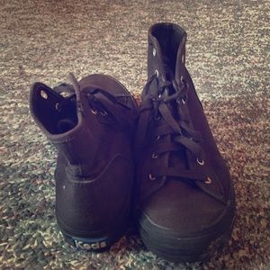 Black high top Keds
